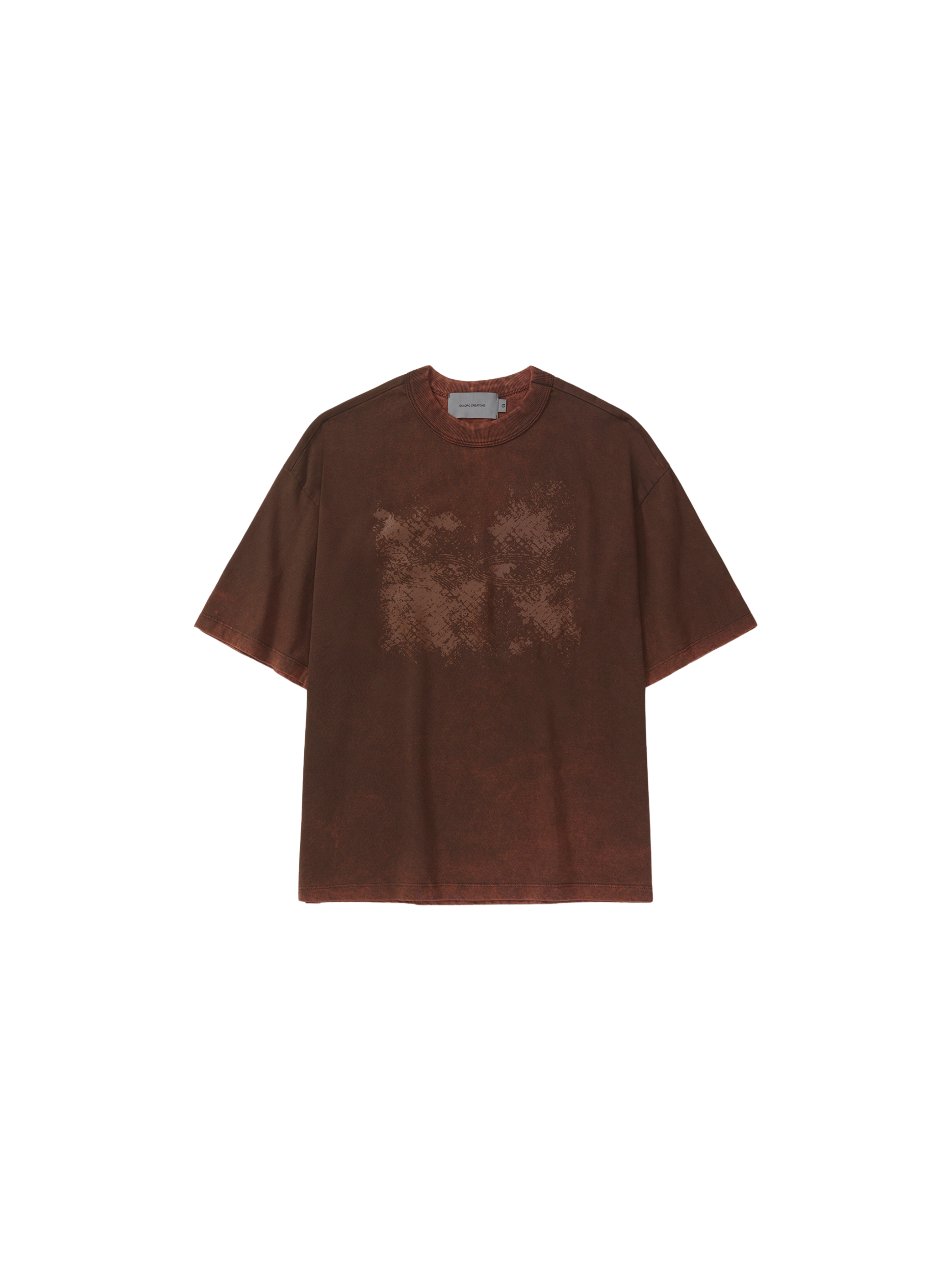 Camiseta Particulas Boxy "Stoned Marrom"